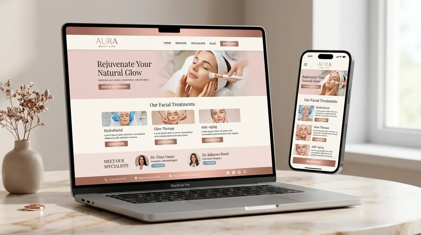 Thiết Kế Website Spa, Thẩm Mỹ Viện & Clinic Chuẩn SEO 2026
