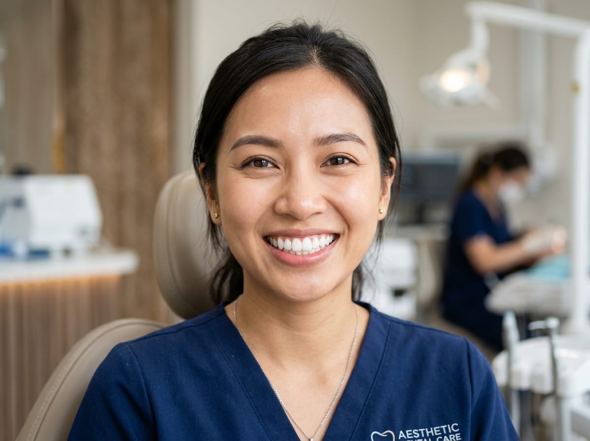 Nụ cười trắng sáng tự tin sau khi làm răng sứ thẩm mỹ tại nha khoa