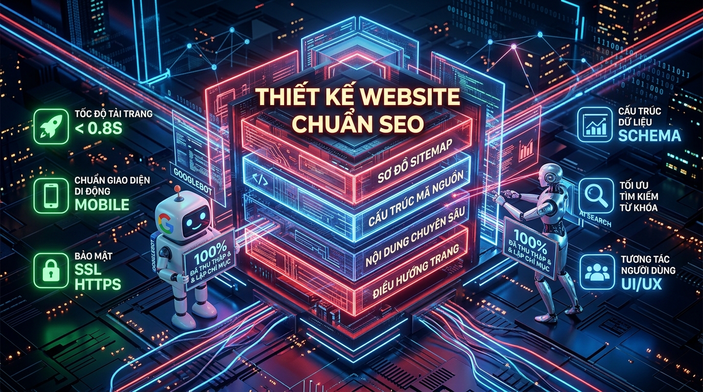 Mô hình kiến trúc website thân thiện SEO chuẩn Googlebot và AI Search Engine - WEB 247 AGENCY