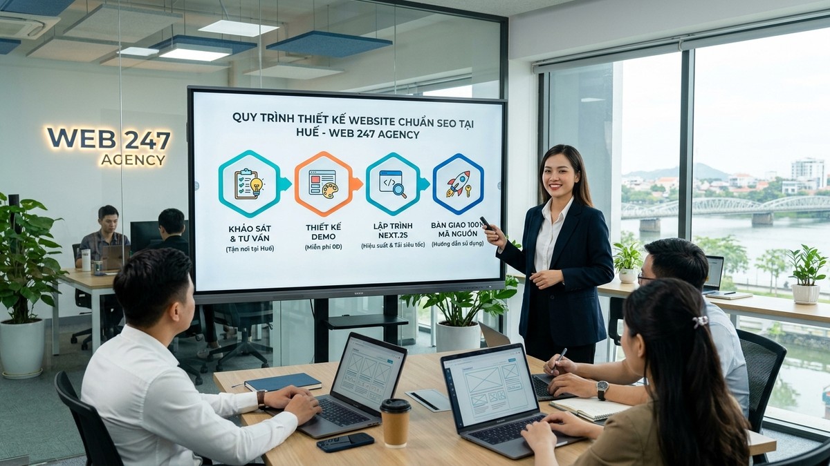 Quy trình 5 bước thiết kế website chuyên nghiệp tại Huế - WEB 247 AGENCY