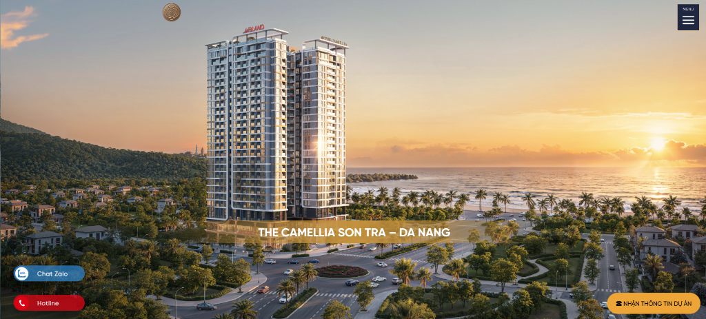 Mẫu Landing Page Biệt Thự Nghỉ Dưỡng Camellia Villa Đà Nẵng
