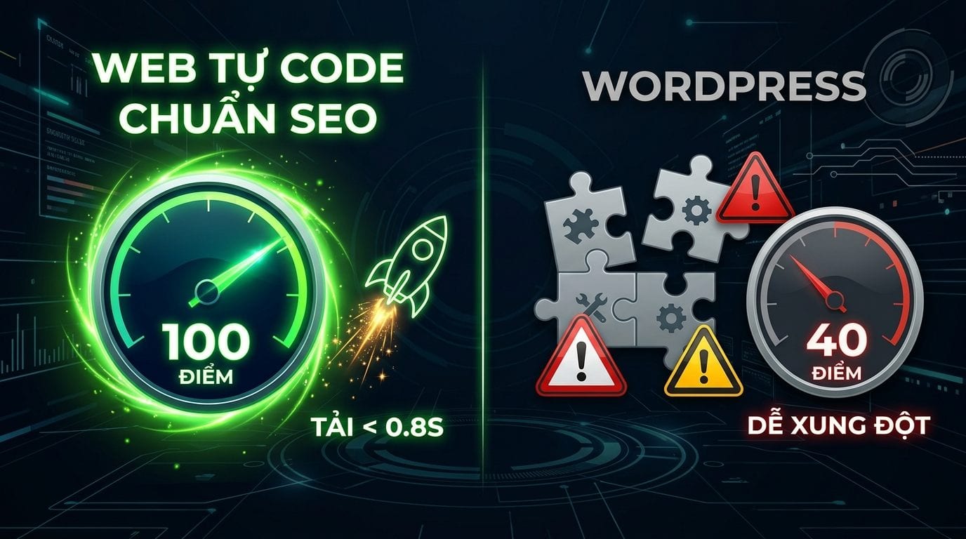 Bảng so sánh kiến trúc tối ưu kỹ thuật WordPress chuyên nghiệp