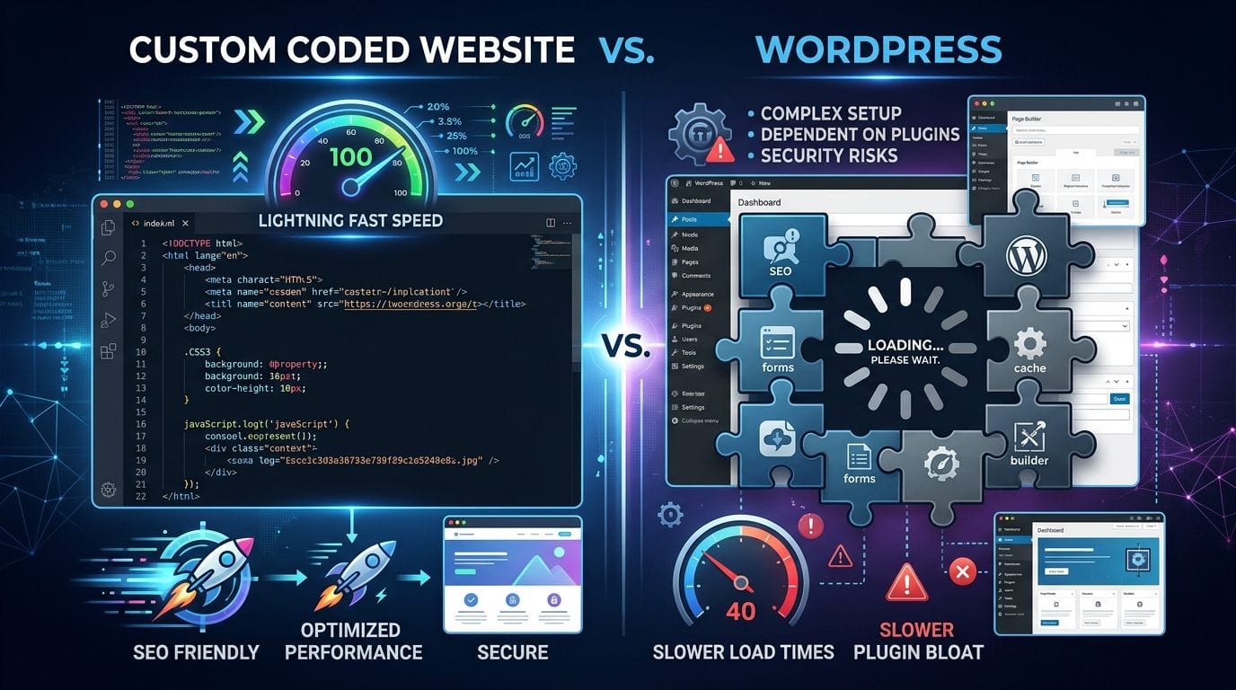 Custom Code vs WordPress Comprehensive Comparison 2026