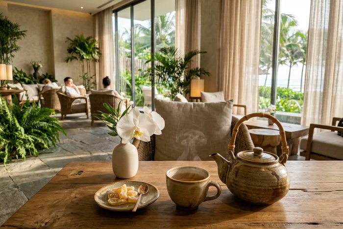 Lounge Thưởng Trà Đón Tiếp 5 Sao tại Đà Nẵng