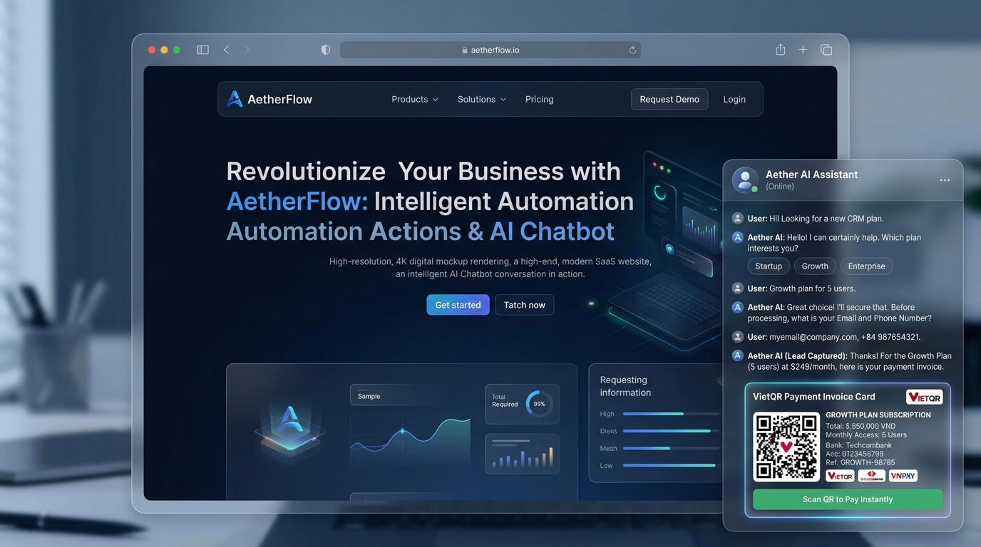 Tích Hợp Chatbot AI Cho Website Tự Động Thu Thập Lead Và Chốt Đơn 24/7
